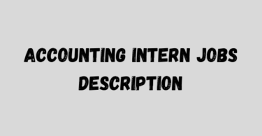 Accounting Intern Jobs Description