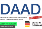 DAAD Scholarships for Tanzanians in Germany 2024-2025