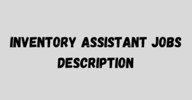 Inventory Assistant Jobs Description