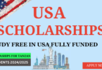 Scholarships for Tanzania students in USA 2024-2025