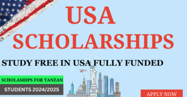 Scholarships for Tanzania students in USA 2024-2025