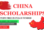 Scholarships for Tanzania students in china 2024-2025