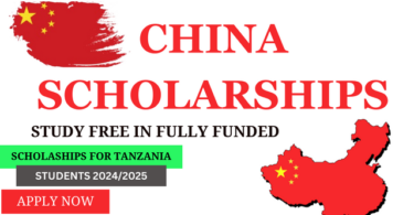 Scholarships for Tanzania students in china 2024-2025