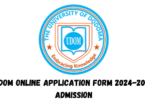 UDOM Online Application Form 2024-2025 Admission