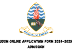 UDSM Online Application Form 2024-2025 Admission