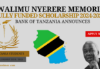 BOT Mwalimu Nyerere Memorial Scholarship Fund 2024-2025