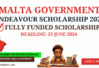 Fully Funded Malta Government Endeavour Scholarship 2024