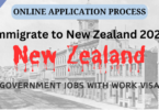 Government Jobs in New Zealand with Work Visa 2024 - Application Process