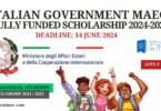 Government of Italy MAECI Scholarship 2024-2025