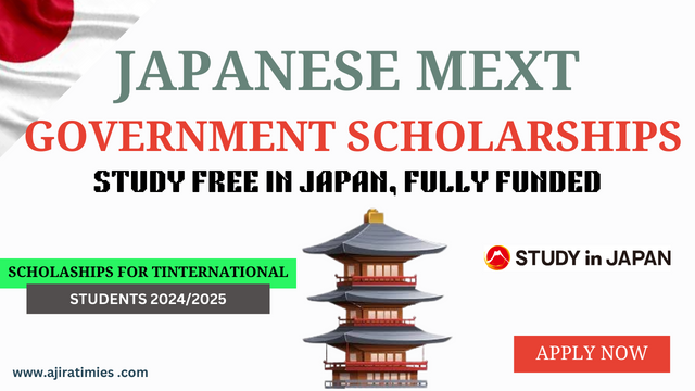 Japanese Government (MEXT) Scholarship for International Students 2024-2025