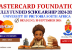 Mastercard Foundation Scholarship in University of Pretoria 2024