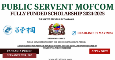 Public Servant MOFCOM Scholarship in China 2024-2025