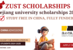 ZUST Scholarships for International students in China 2024-2025