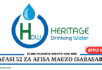 Heritage Drinking Water Vacancies Tanzania