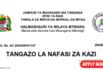 Mtwara District Council Vacancies Tanzania
