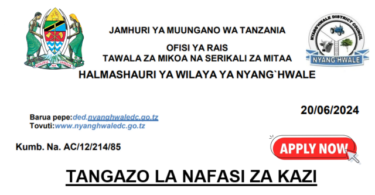 Nyang'hwale District Council Vacancies Tanzania