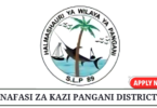 Pangani District Council Vacancies Tanzania