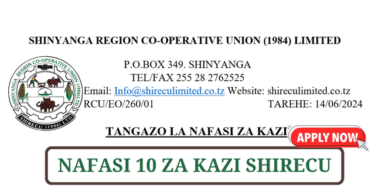 SHIRECU Vacancies Tanzania