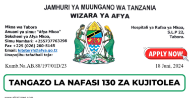 Tabora Regional Hospital Vacancies Tanzania