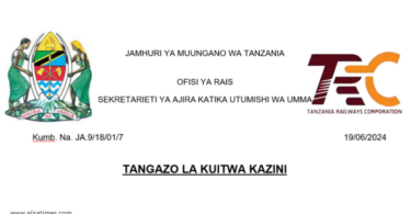 Tanzania Railways Corporation (TRC) Call for work