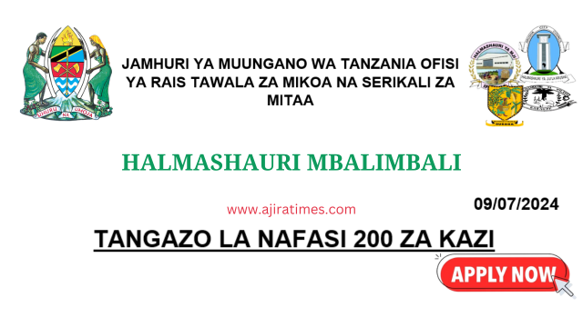 Different Council 200 Vacancies Tanzania