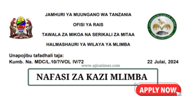 Mlimba District Council Vacancies Tanzania