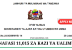 PSRS (Utumishi) 11015 Teaching Vacancies Tanzania