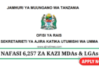 MDAs & LGAs 6257 PSRS (Utumishi) Vacancies August 2024