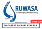 RUWASA New 95 Vacancies August 2024