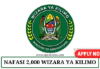 Ministry of Agriculture 2000 Vacancies September 2024