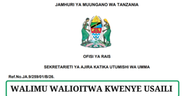 Majina ya Walimu Walioitwa Kwenye Usaili PSRS 2024 PDF