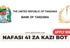 Bank of Tanzania (BOT) Vacancies December 2024